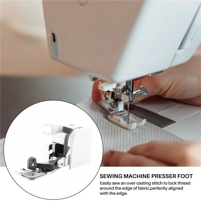 LIKE WISH 1Pcs Side Cutter Overlock Sewing Machine Presser Foot Feet Sewing Machine Attachment For All Low Shank Singer Oasis Select
