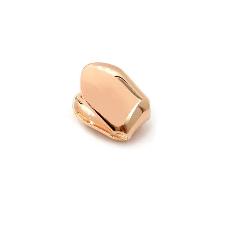 1/3/5Pcs 4 Colors Custom Fit Gold Plated HipHop Single Tooth Grillz Cap Top Bottom Dental Grill Teeth Caps Halloween Cosplay Oasis Select