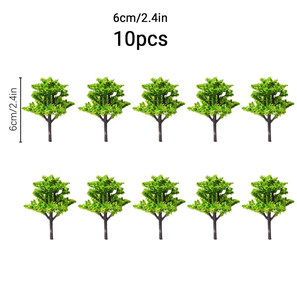 5/10 model trees 4-8CM railway scene dollhouse fairy garden scene building micro landscape mini landscape flower pot DIY Oasis Select 6cm 10pcs