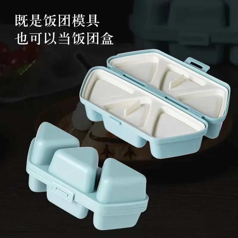 Japanese Triangle Six in One Mold Rice and Vegetable Roll Portable Outdoor Sushi Picnic Lunch Box DIY Tool Oasis Select