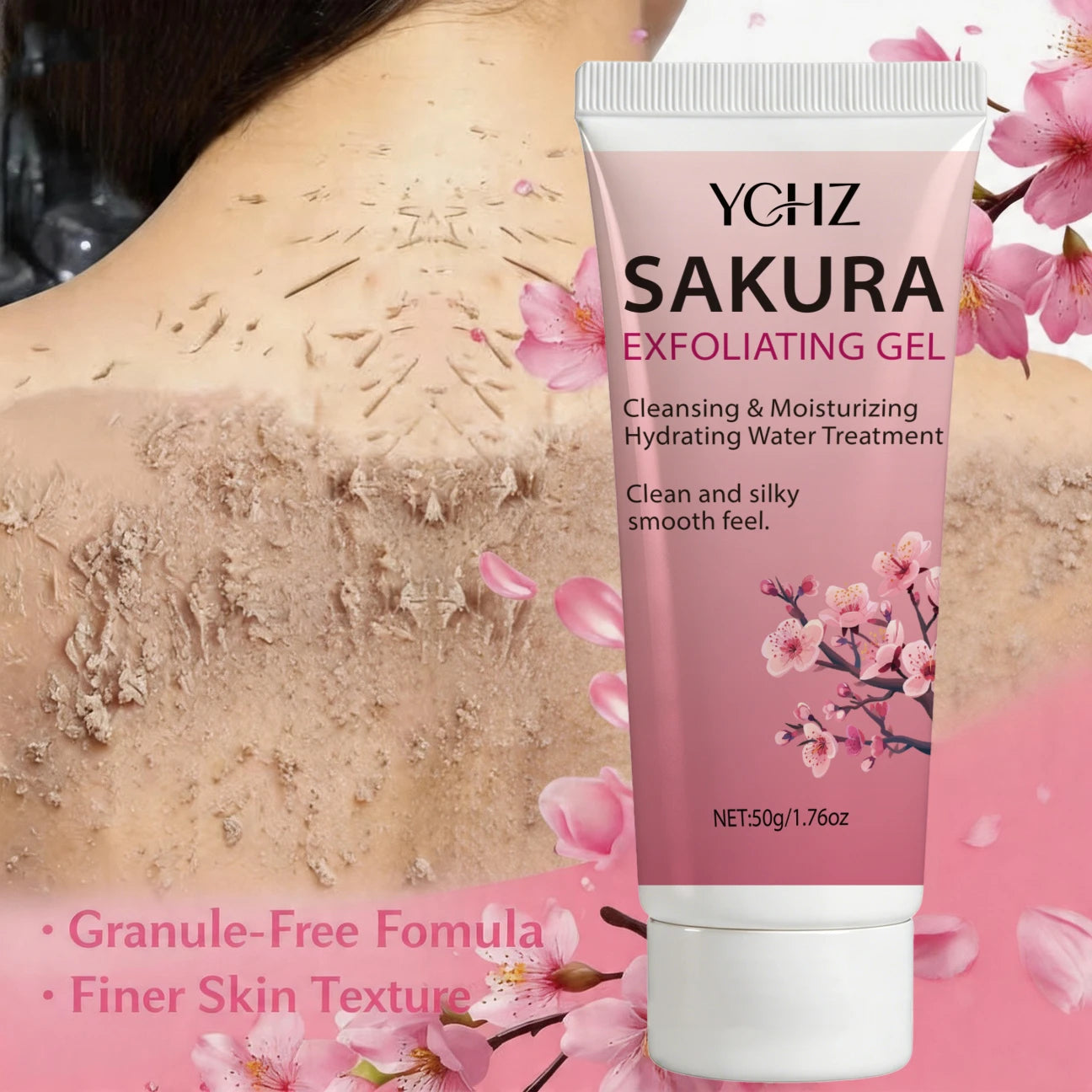Sakura Exfoliating Cleansing Gel | Hypoallergenic | 50g
