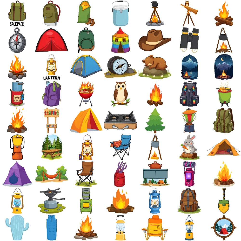 63pcs Waterproof Temporary Tattoo Stickers – Camping & Festivals