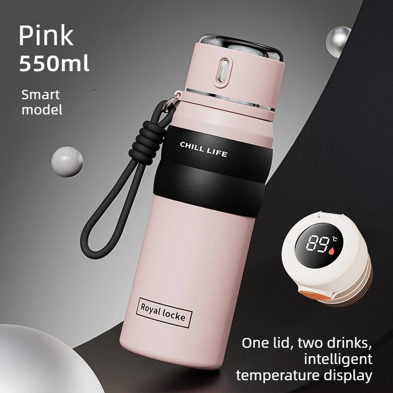 1PC Intelligent Insulated Cup Food Grade High Aesthetic Water Cup Light Luxury High-end and Portable Drinking Utensils Oasis Select 450-550ml C-550ml
