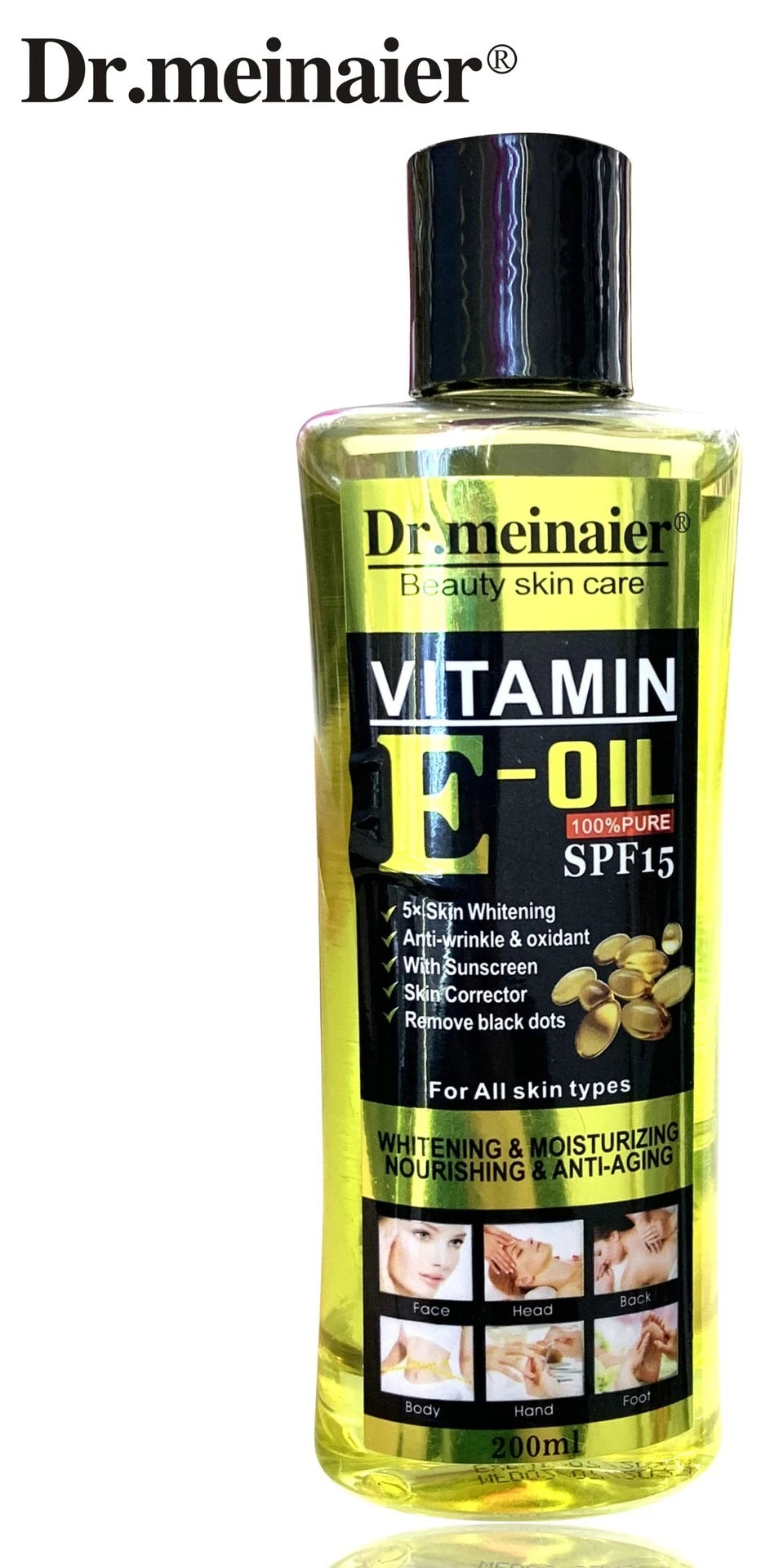 200ml Vitamin C Whitening Facial Essential Oils Vitamin E Body Moisturizing Massage Oil Natural SPA Emollient Oil Oasis Select Vitamin E Oil 200ml