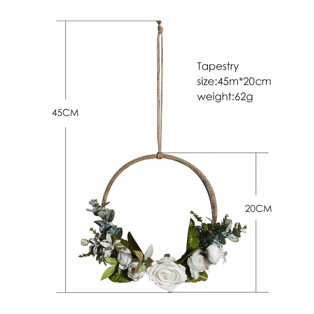 Nordic Wind Simulation Garland Wall Decoration Flower Photo Props Room Decor Oasis Select
