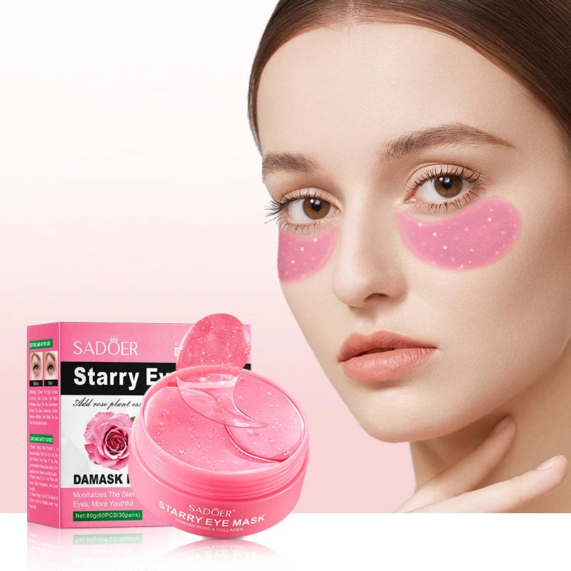 Rose Collagen Eye Masks 60 Pcs – Moisturizing Eye Patches Eye Mask Patches Oasis Select 60PCS