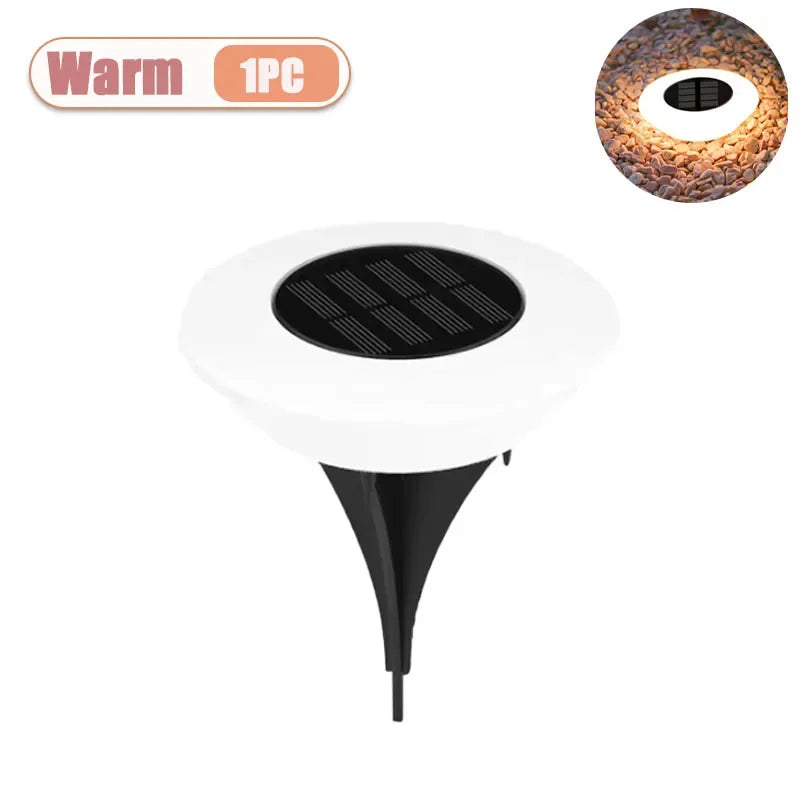 1-10PCS Solar Powered Lawn Lights Outdoor Waterproof Garden Lights LED Floor Lights Landscape Lighting Buried for Yard Decor Oasis Select Warm-1PC