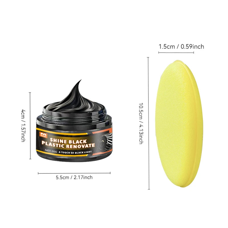 Black Tire Wax, Water-Resistant Car Wheel Shine, Long-Lasting Protection, Easy-to-Clean Formula, Durable Plastic Refurbishment Oasis Select