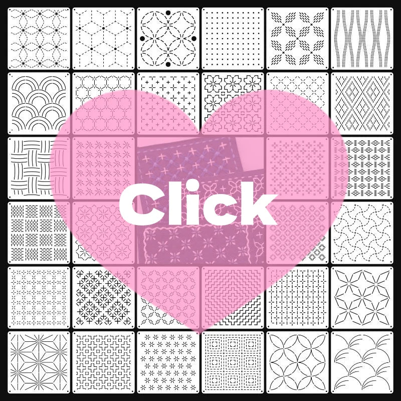 9/32Pcs Sashiko Embroidery Template DIY Geometric Patchwork Stencil Reusable PET Stencil Handmade Embroidery Handicraft Tools Oasis Select
