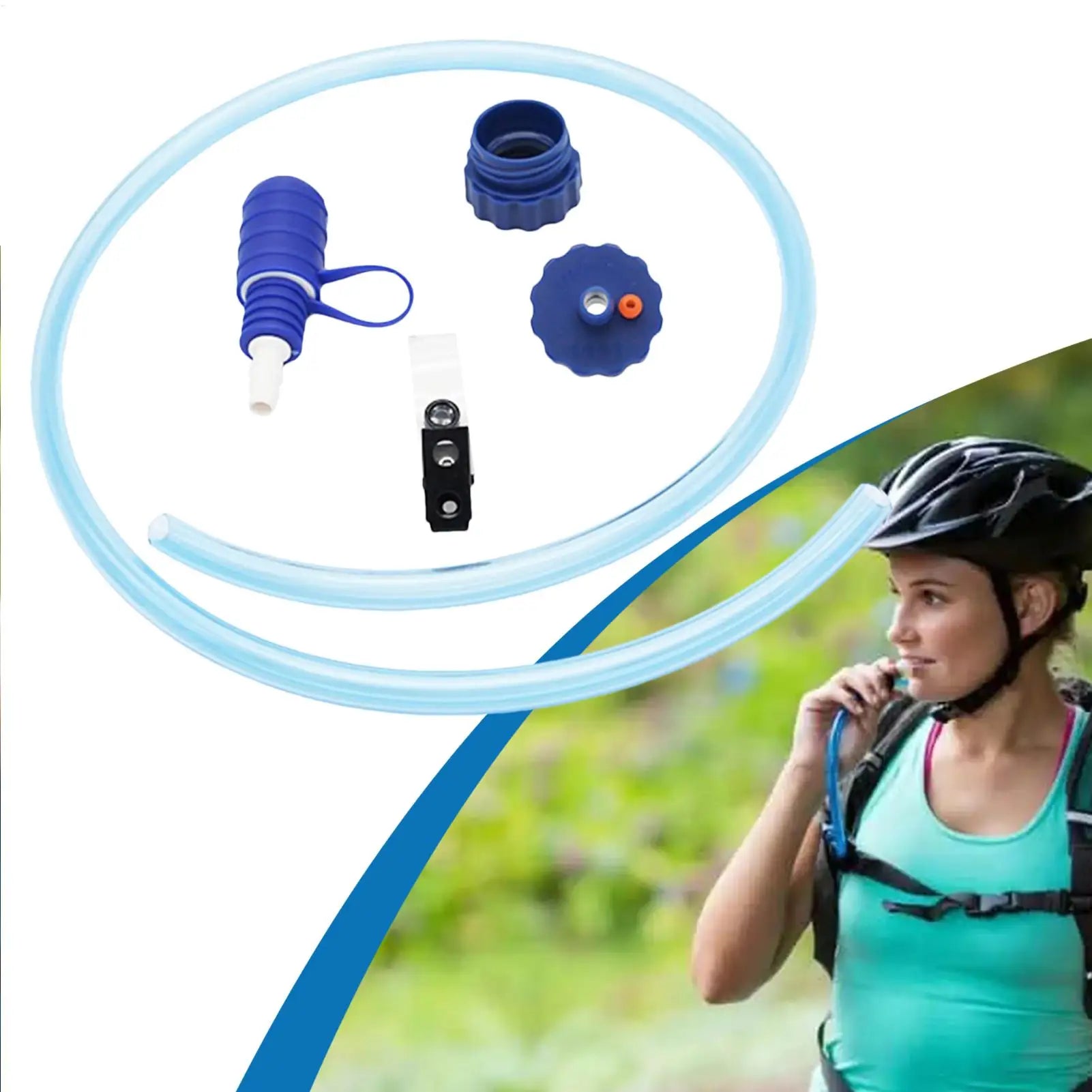 Water Bottle Drink Tube Hose Hydration System Drink Tube Kit Outdoor Hydration Pack Drinking Pipe for Backpacking Hiking Cycling Oasis Select