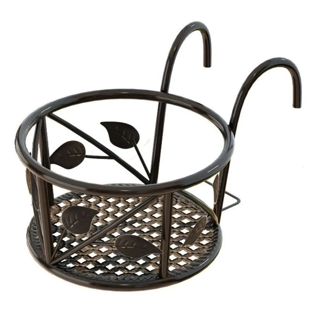Metal Hanging Flower Pot Stand | Balcony & Patio Plant Rack