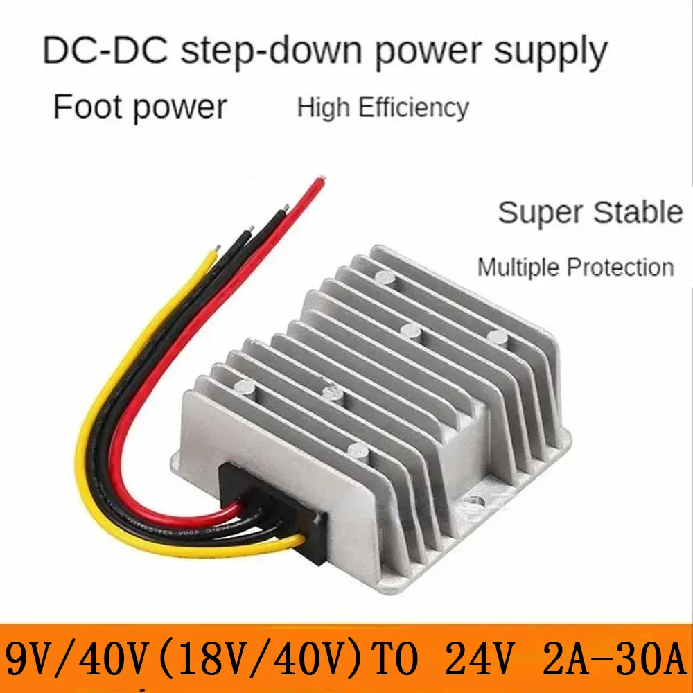 9-40V 12V 24V 36V to 24V 2A-30A Step-up/down DC Power Converter Car Voltage Stabilizer Boost Buck Module Solar Regulator Oasis Select