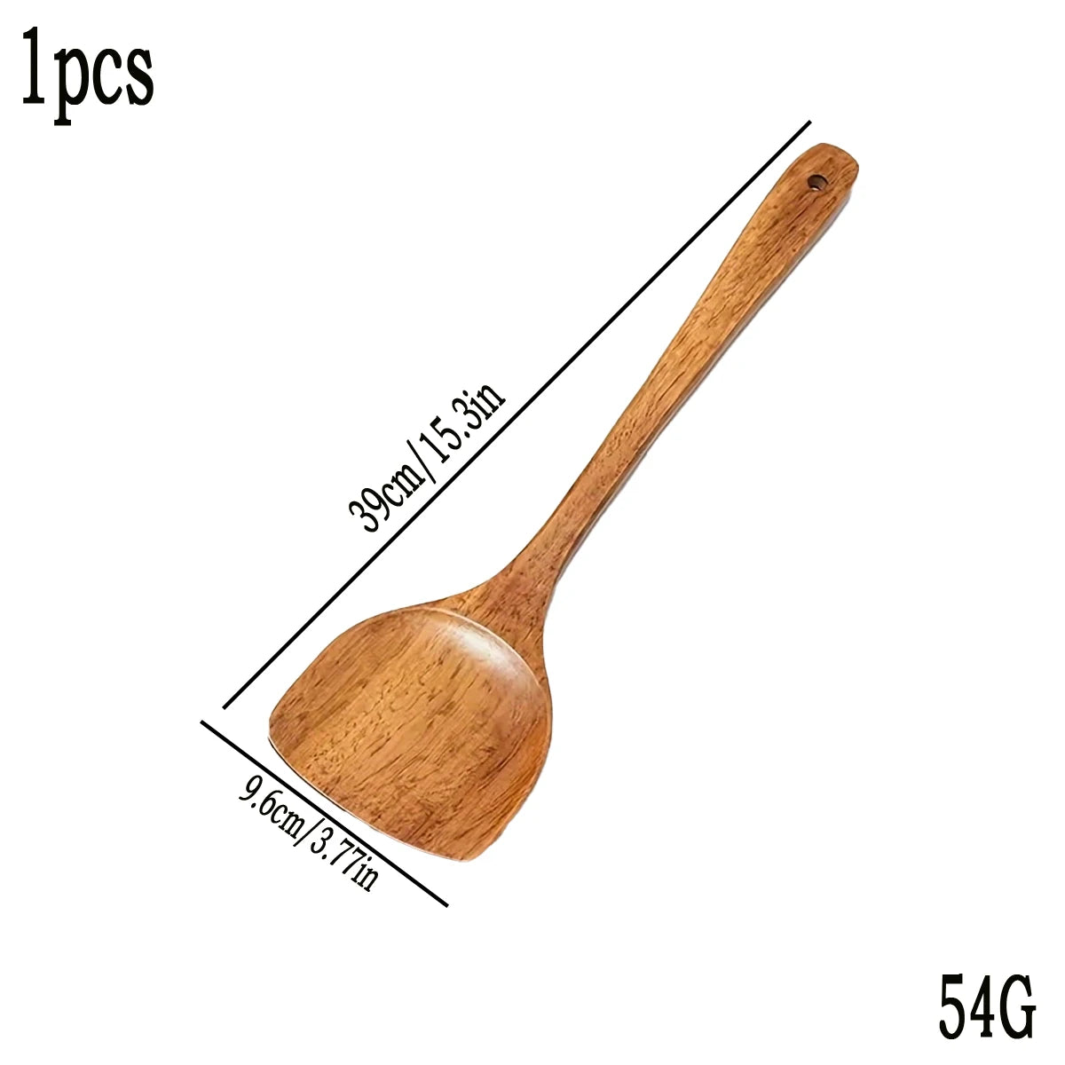 Spatule domestique spatule en bois poêle antiadhésive spécial ménage longue poignée spatule de cuisson en bois spatule 1 pièces Oasis Select