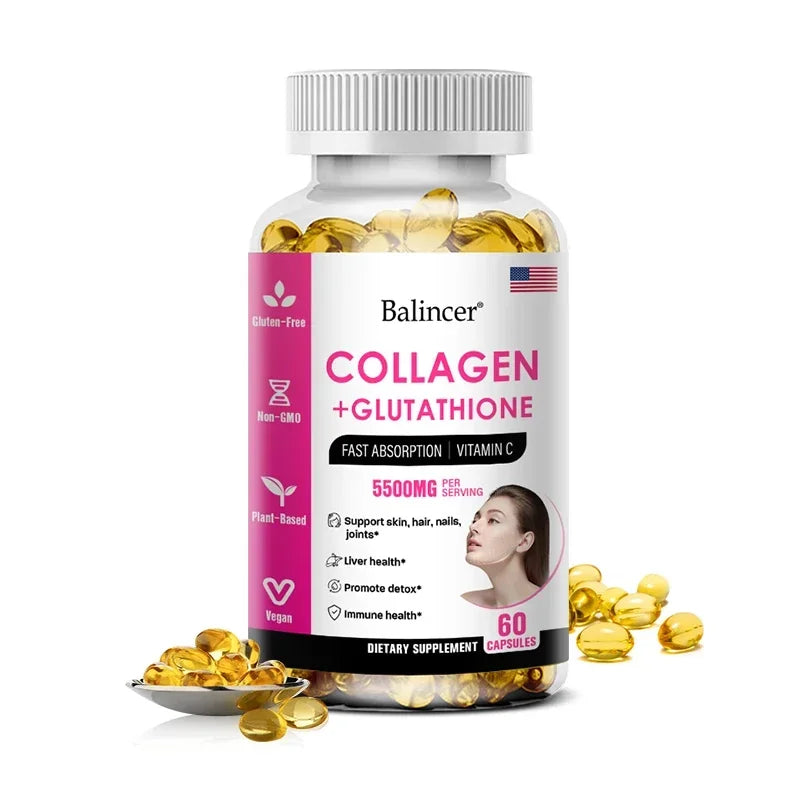 Glutathione Collagen Capsules – Antioxidant Skin & Nail Support