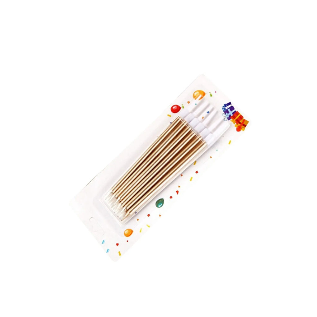 6pcs Metal Gold Silver Birthday Candles DIY Colorful Cake DecorasWedding Baby Shower Supplies Color Cake Topper Oasis Select Bronze