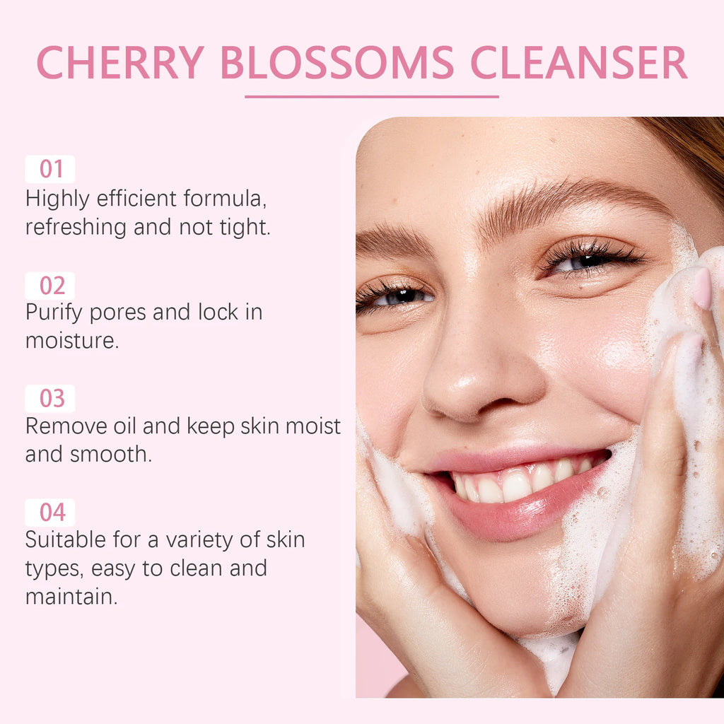 Eelhoe Cherry Blossom Facial Cleanser – Oil Control & Hydrating Facial Cleanser Oasis Select