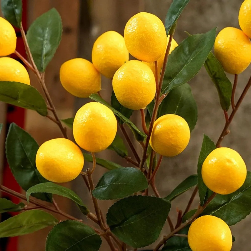 Artificial Lemon Branch | Faux Fruit Décor for Weddings & Home