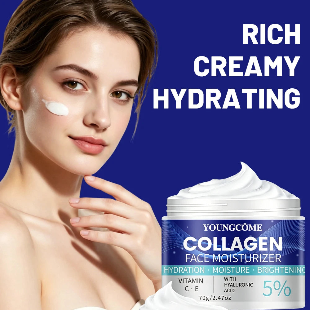 YOUNGCOME Collagen Moisturizer – Vitamin C, E & Hyaluronic Acid Face Moisturizer Cream Oasis Select