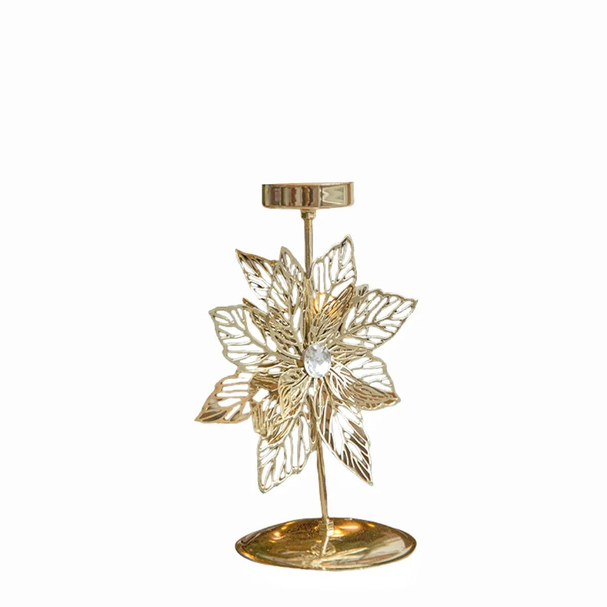 Festive Candle Holder Vintage Candle Holders Christmas Decor Metal Material Versatile Use Vintage Design 17cm Size Oasis Select