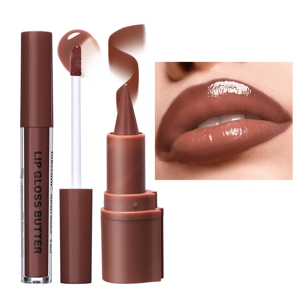 3D Lip Liner & Lip Gloss Set Moisturizing Hydrating Formula Define Lips for Multiple Occasions Usage Natural Finish Makeup Oasis Select Color 4