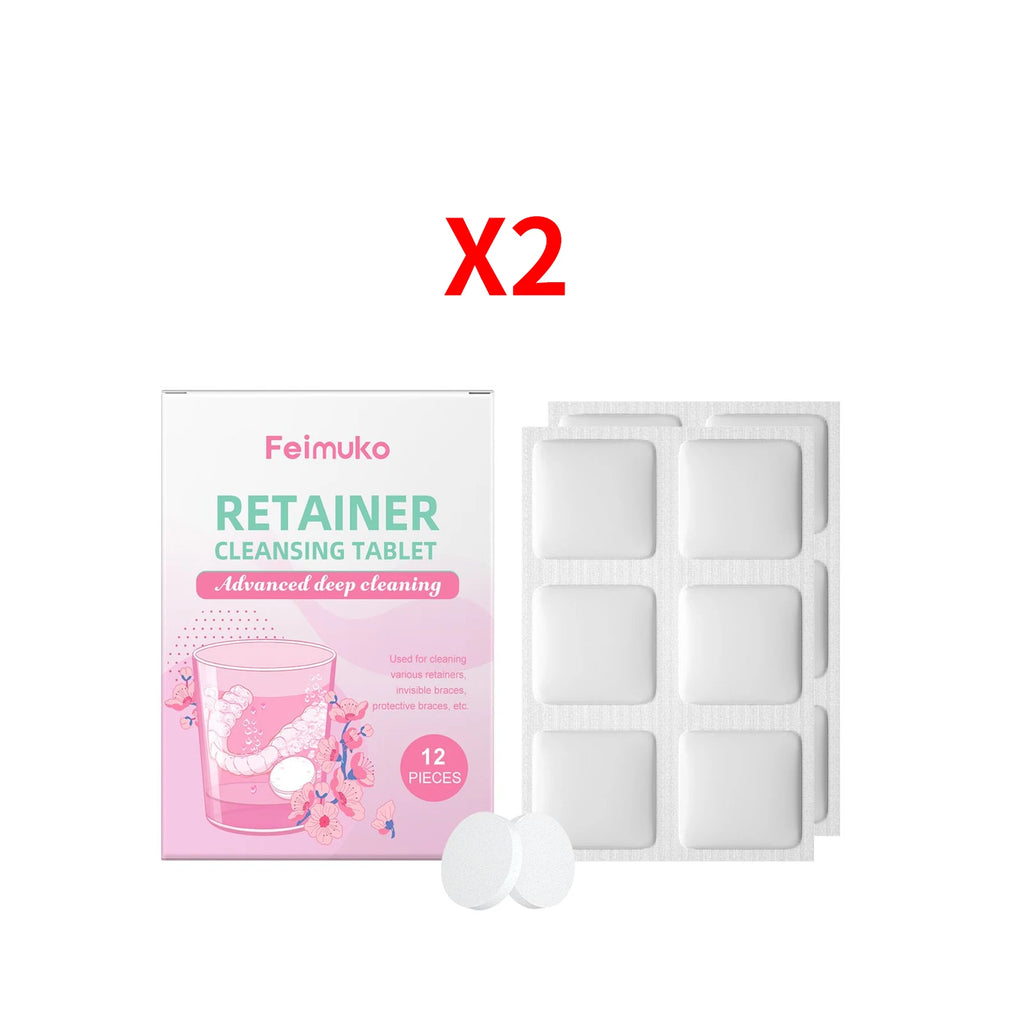 Denture Cleansing Tablet Retainer False Teeth Odor Remover Stains Oral Cleaning Retainer Cleaner for Aligner Mouth Night Guard Oasis Select Buy 1 Get 1 Free