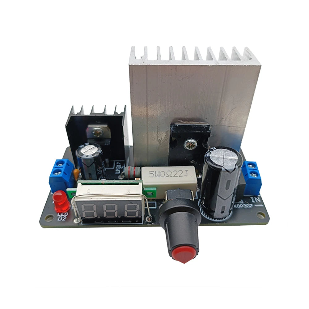 LM317 Power Supply Adjustable Voltage Regulation Module Digital Display With Short Circuit Protection Oasis Select