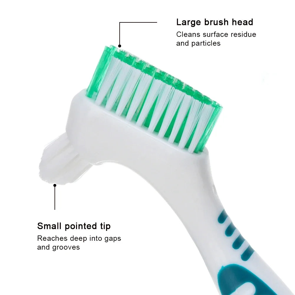 Double Sided Toothbrushes Portable Denture Brush Invisible Braces Orthodontic Retainer Descaling Cleaning Brush Supplies Tools Oasis Select