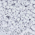 100Pcs Acrylic Pony Beads 6x9mm Bulk Plastic Large Hole Mix Pen Hair Kandi Beads for Friendship Bracelet Jewelry Making Braids Oasis Select White