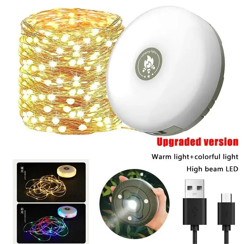 ESMARTER 10M LED Camping Light Strip | RGB Waterproof & Rechargeable