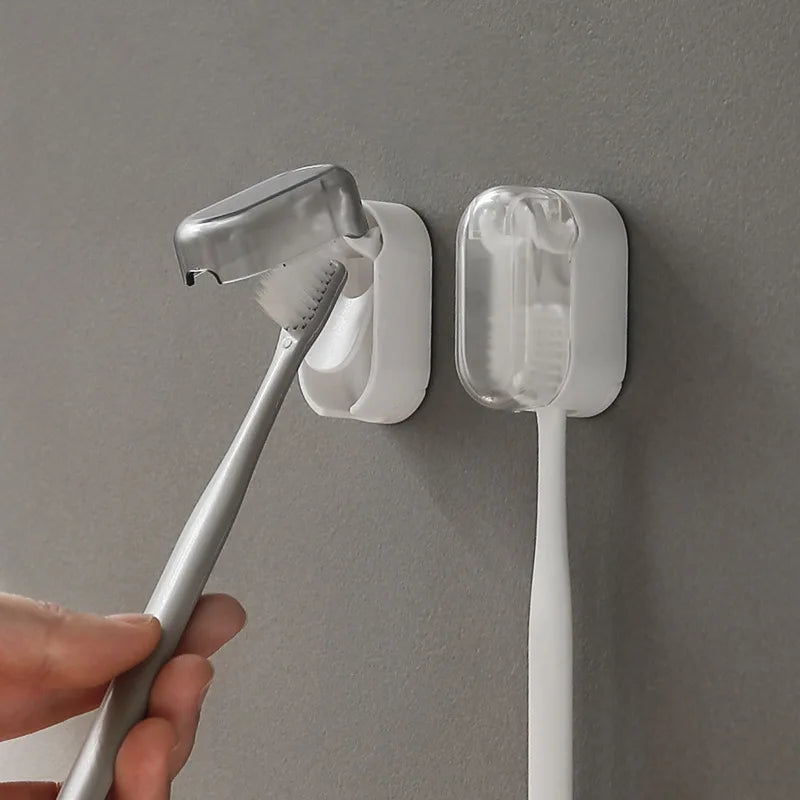 Dust-Proof Toothbrush Holder With Cover Bathroom Wall Hanging Punch-Free Simple Toilet Electric Toothbrush Holder Oasis Select