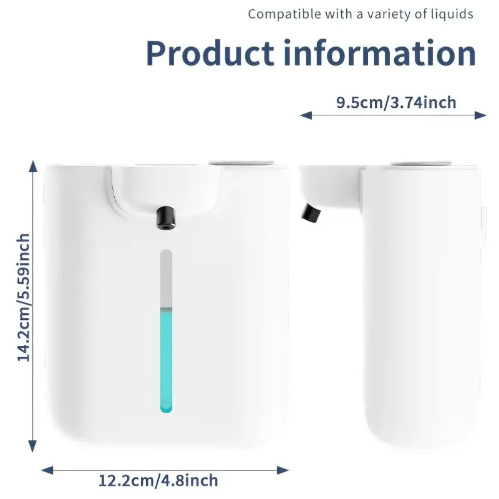 500ml Auto Soap Dispenser – HD Display, 9 Levels, IPX5