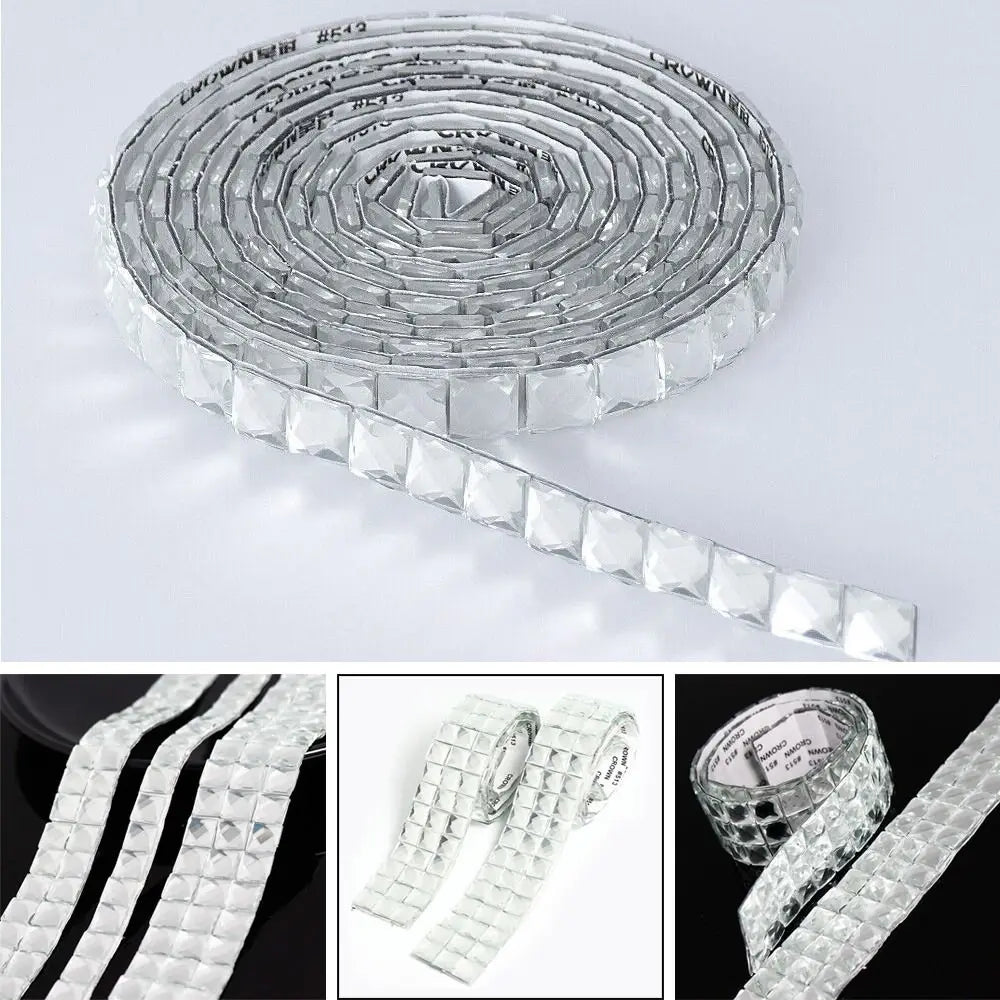 90cm Self-adhesive Crystal Diamond Glass Wall Sticker Mirror Mosaic Tiles Ball Party Home Decoration Oasis Select