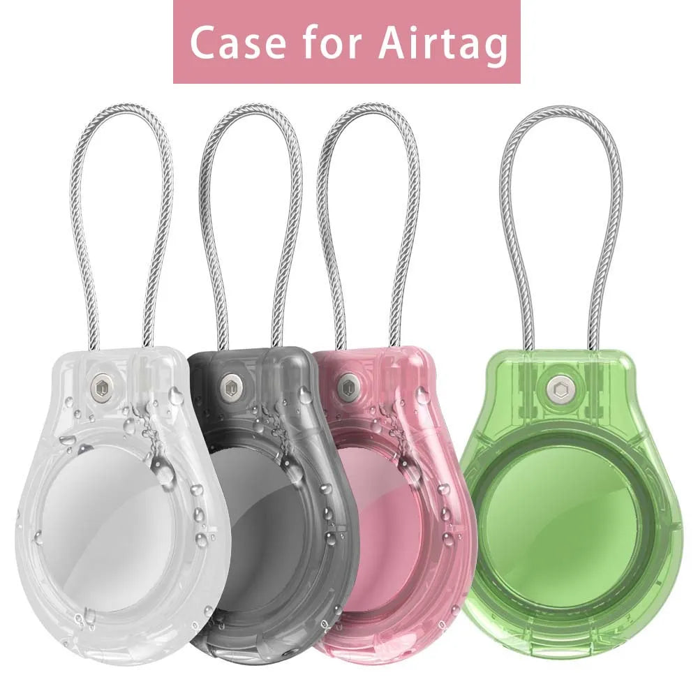 Waterproof AirTag Case with Steel Cable & Keychain Holder AirTag Protective Case Oasis Select