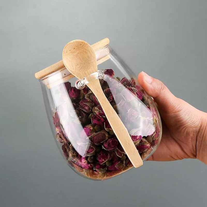 Glass Cups Storage Sealed Jar Overnight Oatmeal Cup Set Meal Prep Containers with Lids and Spoons Salad Bowls, Oatmeal Jars Oasis Select
