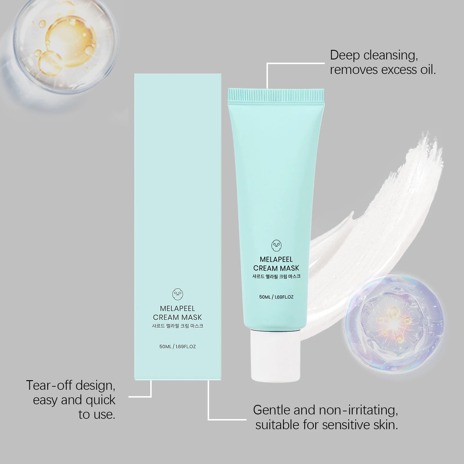 Brightening Peel Off Mask Deep Cleansing Hydrating Gentle For All Skin Types Smooth Skin Daily Facial Care Per Oasis Select