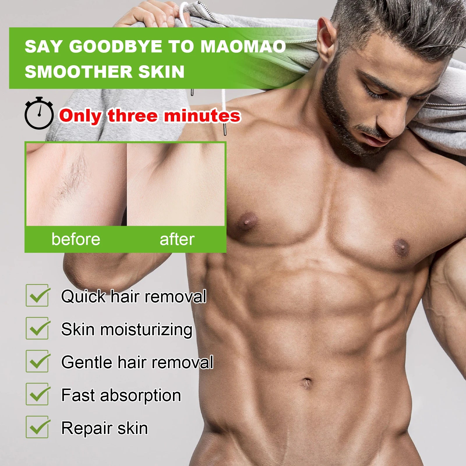 Hair Removal Cream Painless Beard Chest Hair Growth Inhibitor Mild Effective Armpit Leg Private Part Epilation Depilatory Cream Oasis Select