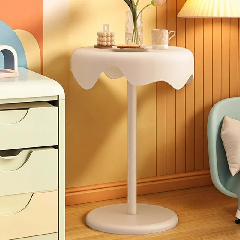Multi-functional Small coffee table living room cream wind sofa edge table removable bedroom bedside table small round table Oasis Select