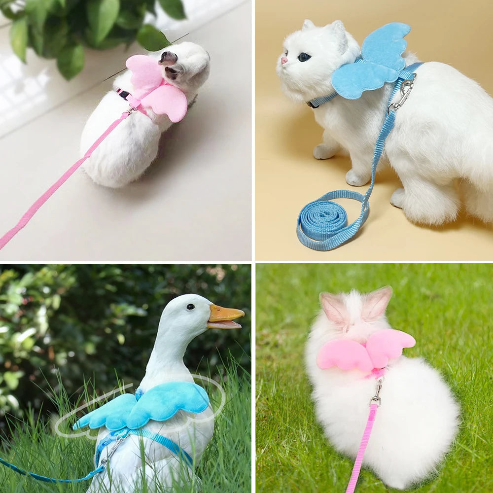 Angel Pet, Callduck Harness Leash, suitable for cats, rabbits, Callduck, pet chickens, turtles, small pet harness, gift Oasis Select