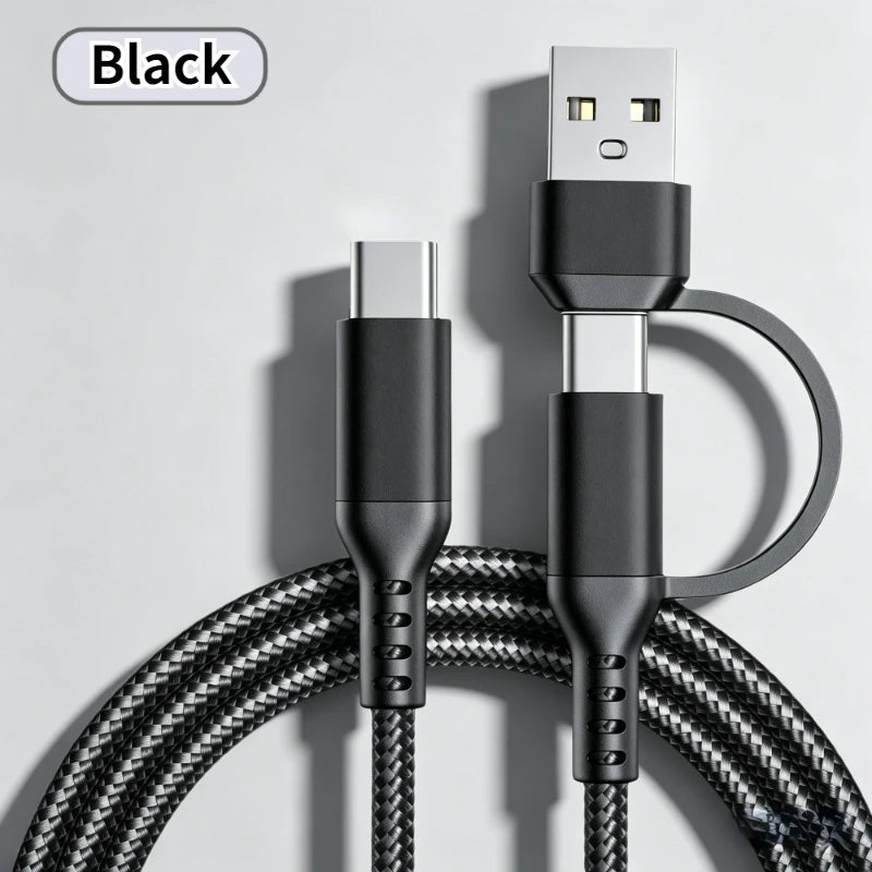 60W USB-C to C 2-in-1 Fast Charging Cable – Phones & Tablets USB-C Charging Cable Oasis Select C to C or USB 1 1m