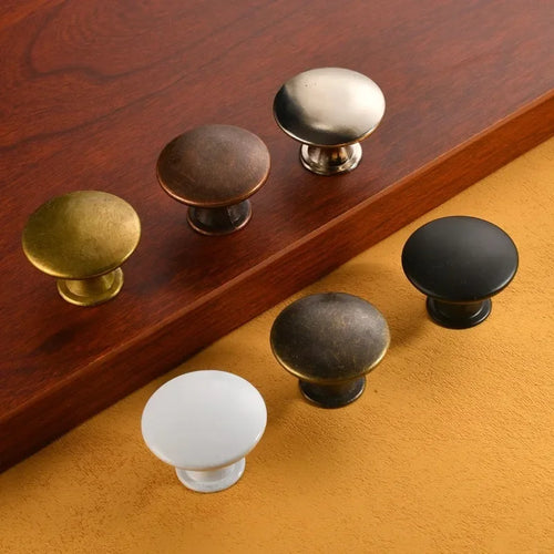 12Pcs Round Door Knobs Cabinet Handles Cupboard Drawer Kitchen Bathroom Fashion Furniture Hardware Accessories Oasis Select