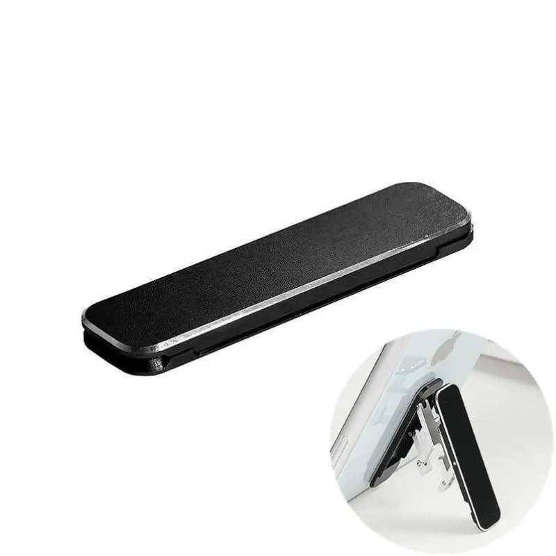1/3PCS Mini Invisible Foldable Mobile Phone Stand Aluminum Alloy Desktop Mount Material Holder Adjustable Angle For Cellphone Oasis Select 1PCS Black
