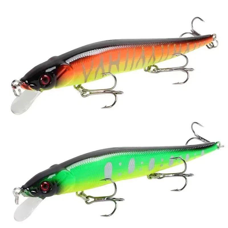 1/2pcs Fishing Lure 11.5cm/14g Minnow Crankbait Wobblers 3D Eyes Perch Artificial Bait Pike Carp Bait Swim Bait Fishing Pesca Oasis Select Mix-2pcs 11