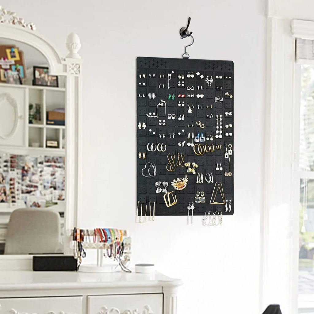 Jewelry Holder Organizer, Hanging Jewelry Organizer Dual-Sided Earring Organizer Display for 300 Pairs of Earrings and Necklace Oasis Select