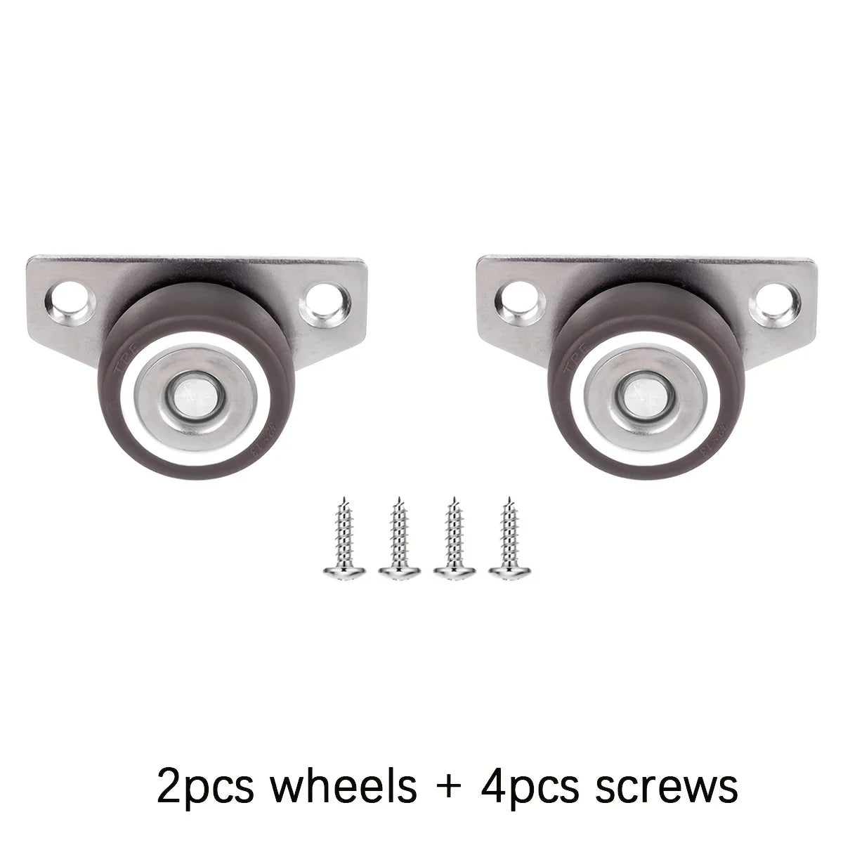 2/4pcs side mounted casters, 1.25 inch small wheels for furniture, drawers, trays, DIY projects, non-rotating, with two screws Oasis Select 2pcs