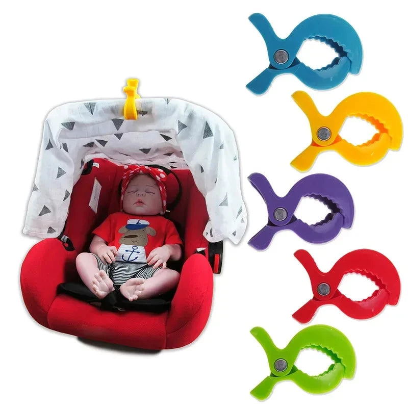 1-4PCs Baby Colorful Car Seat Accessories Plastic Pushchair Toy Clip Pram Stroller Peg To Hook Cover Blanket Mosquito Net Clips Oasis Select