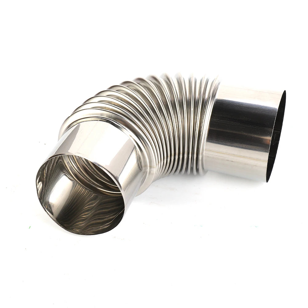 90° Stainless Steel Flue Elbow Pipe | 60/70/80mm Chimney Bend