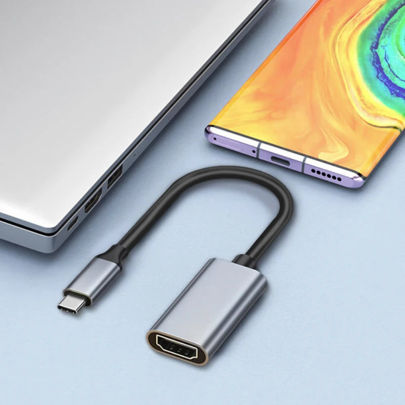 Type C to HDMI-compatible Cable USB C to HDTV Converter HD 4K USB 3.1 HDTV Cable Adapter for MacBook Chromebook Samsung Xiaomi Oasis Select