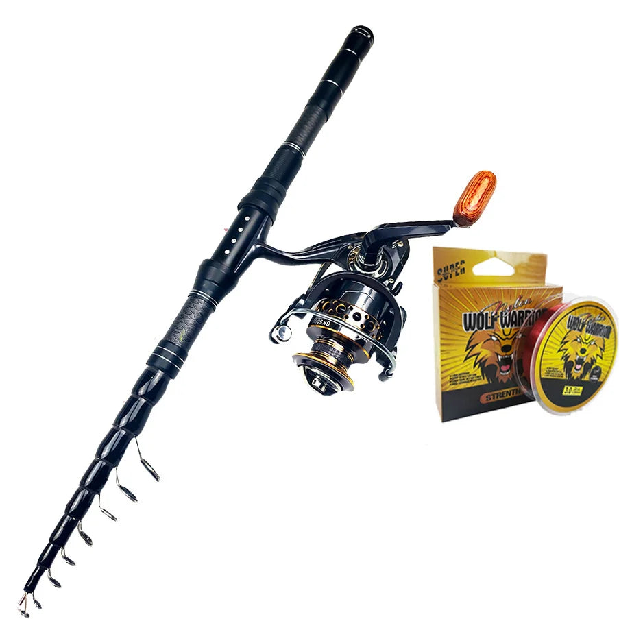 Ultra short circuit fishing rod set, long-range throwing fishing reel, fishing rod bag combination, carbon fiber telescopic sea Oasis Select B 2.1 M