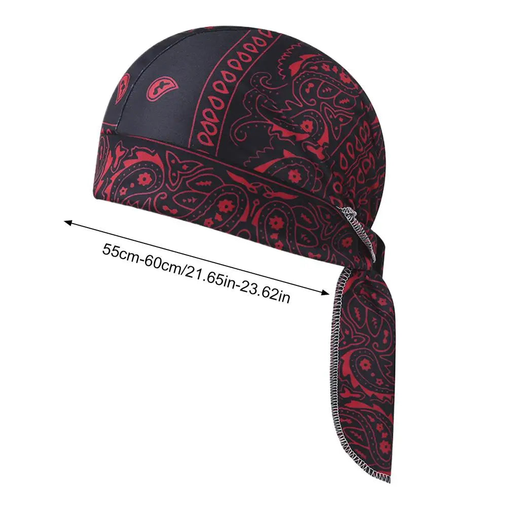 Cycling Headscarf Printed Headscarf Man Women Scarf Summer Cycling Scarf Hat Outdoor Fashion Motorcycle Hiking Headband Oasis Select Black