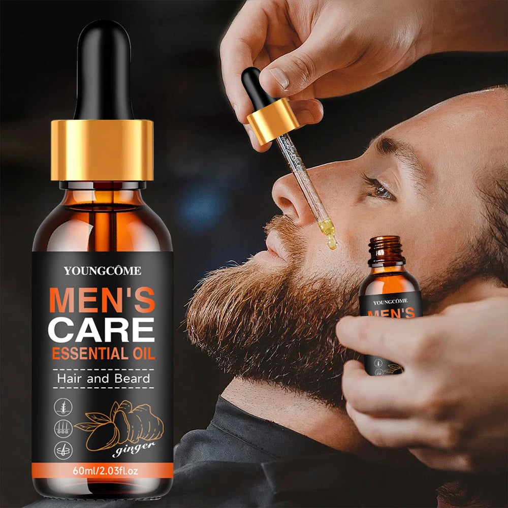 Men Beard Essential Oil Increase Moisturize Soft Smooth Nourish Thicken For Grooming Hair Facial Care Beard Growth Oil Care Oasis Select